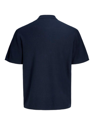 Ανδρική μπλούζα polo κοντομάνικη JJMAX KNIT ZIP POLO SS Jack & Jones 12288544 Navy Blazer SS26
