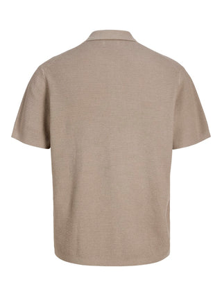 Ανδρική μπλούζα polo κοντομάνικη JJMAX KNIT ZIP POLO SS Jack & Jones 12288544 String SS26