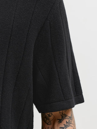 Ανδρική μπλούζα κοντομάνικη JJEBRADLEY KNIT TEE SS LN JACK&JONES 12288582 BLACK SS26