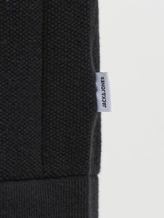 Ανδρική μπλούζα κοντομάνικη JJEBRADLEY KNIT TEE SS LN JACK&JONES 12288582 BLACK SS26