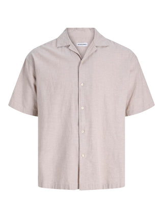 Ανδρικό πουκάμισο κοντομάνικο JJEBREEZE LINEN BLEND RESORT SHIRT SS SN JACK&JONES 12288594 STRING SS26