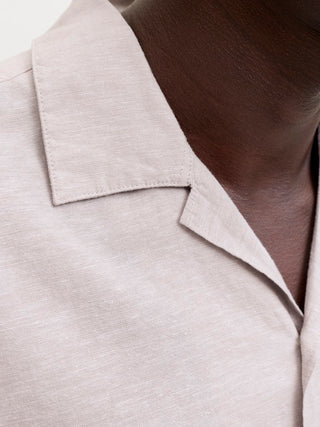 Ανδρικό πουκάμισο κοντομάνικο JJEBREEZE LINEN BLEND RESORT SHIRT SS SN JACK&JONES 12288594 STRING SS26