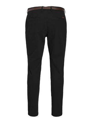 Ανδρικό παντελόνι JPSTMARCO ADAM BELTED CHINO Jack & Jones 12288598 Black W26/27