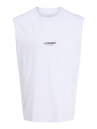 Ανδρικό t-shirt αμάνικο JJESOHO SLEEVELESS TEE SN JACK&JONES 12288001 WHITE SS26