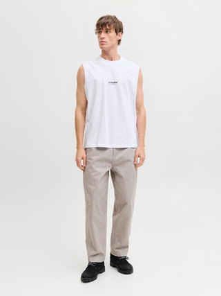 Ανδρικό t-shirt αμάνικο JJESOHO SLEEVELESS TEE SN JACK&JONES 12288001 WHITE SS26