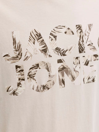 Ανδρικό t-shirt JJEJEFF LOGO TEE SS SN JACK&JONES 12288536 MOONBEAM SS26