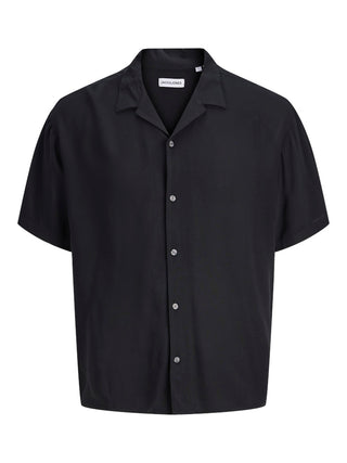 Ανδρικό πουκάμισο κοντομάνικο JJEJEFF RESORT SOLID SHIRT SS SN JACK&JONES 12288852 BLACK SS26