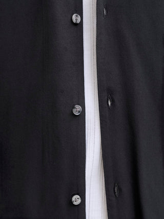 Ανδρικό πουκάμισο κοντομάνικο JJEJEFF RESORT SOLID SHIRT SS SN JACK&JONES 12288852 BLACK SS26