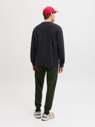 Ανδρικό φούτερ JJEARCHIVE GRAPHIC SWEAT CREW NECK JACK&JONES 12287995 BLACK NOOS W26/27