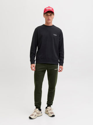 Ανδρικό φούτερ JJEARCHIVE GRAPHIC SWEAT CREW NECK JACK&JONES 12287995 BLACK NOOS W26/27