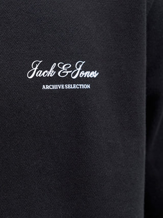 Ανδρικό φούτερ JJEARCHIVE GRAPHIC SWEAT CREW NECK JACK&JONES 12287995 BLACK NOOS W26/27