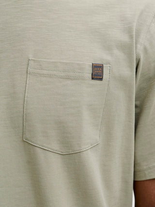 Ανδρικό t-shirt JJEDOVER SLUB TEE SS Jack & Jones 12288897 Vetiver NOOS SS26