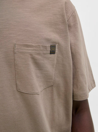 Ανδρικό t-shirt JJEDOVER SLUB TEE SS Jack & Jones 12288897 Falcon NOOS SS26