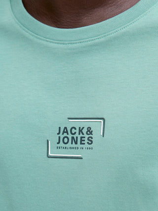 Ανδρικό t-shirt JJCORP GRAPHIC TEE SS O-NECK LN Jack & Jones 12268415 Mineral Blue SS26