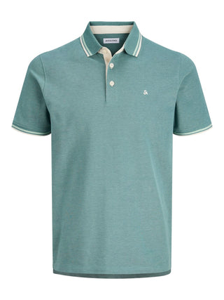 Ανδρική μπλούζα polo κοντομάνικη JJEPAULOS POLO SS NOOS JACK&JONES 12136668 ATLANTIC DEEP SS26