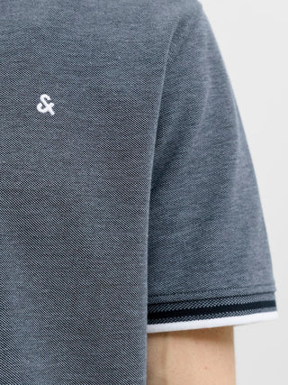 Ανδρική μπλούζα polo κοντομάνικη JJEPAULOS POLO SS NOOS JACK&JONES 12136668 BLUE MIRAGE SS26