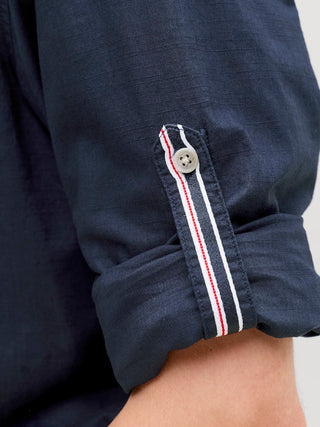 Ανδρικό πουκάμισο JJHENRY SLUB DETAIL SHIRT LS Jack & Jones 12289197 Navy Blazer SS26