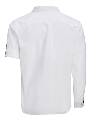Ανδρικό πουκάμισο JJHENRY SLUB DETAIL SHIRT LS Jack & Jones 12289197 Bright White SS26