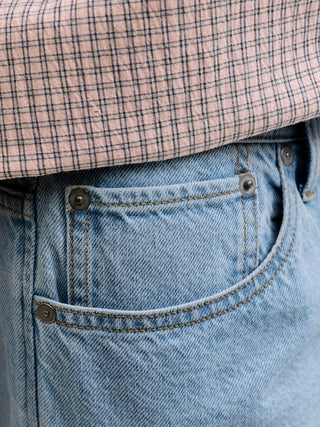 Ανδρική βερμούδα JJIALEX JJORIGINAL SHORTS AT 740 JACK&JONES 12289244 BLUE DENIM SS26