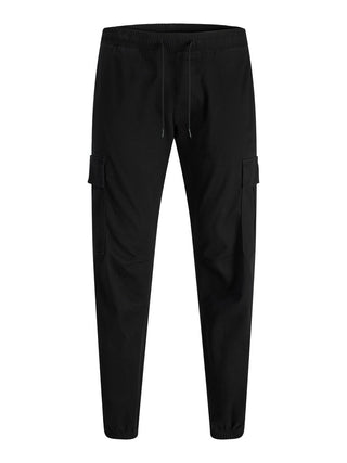 Ανδρικό παντελόνι JPSTKANE DYLAN CUFFED CARGO JACK&JONES 12289589 BLACK W26/27