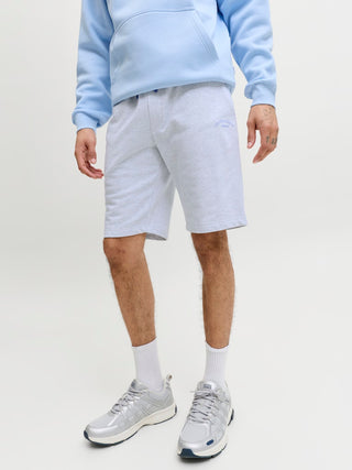 Ανδρική βερμούδα JPSTGORDON COLLEGE SWEAT SHORTS MID JACK&JONES 12289726 WHITE MELANGE SS26