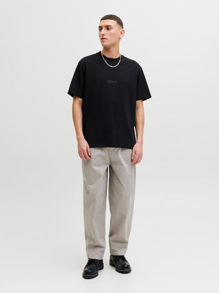 Ανδρικό t-shirt JCOFUSION BACK PRINT TEE SS CREW NECK Jack & Jones 12289911 Black SS26