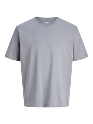 Ανδρικό t-shirt JORCATSKILLS MINIMAL TEE CREW NECK LN JACK&JONES 12290315 TRADEWINDS SS26