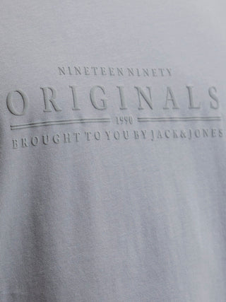 Ανδρικό t-shirt JORCATSKILLS MINIMAL TEE CREW NECK LN JACK&JONES 12290315 TRADEWINDS SS26