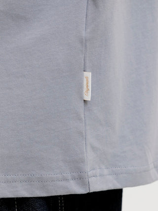 Ανδρικό t-shirt JORCATSKILLS MINIMAL TEE CREW NECK LN JACK&JONES 12290315 TRADEWINDS SS26