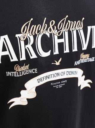 Ανδρικό t-shirt JJEDOVER DENIM TEE SS O-NECK SN Jack & Jones 12290417 Black SS26
