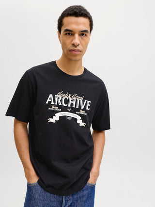 Ανδρικό t-shirt JJEDOVER DENIM TEE SS O-NECK SN Jack & Jones 12290417 Black SS26