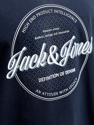 Ανδρικό t-shirt JJEDOVER DENIM TEE SS O-NECK SN Jack & Jones 12290417 Navy Blazer SS26