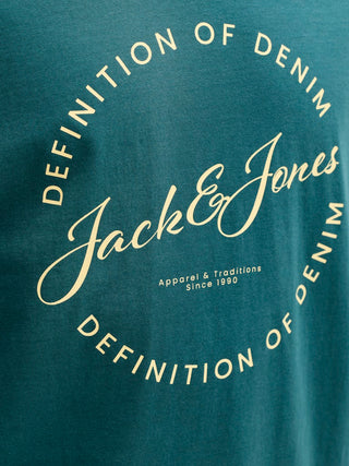 Ανδρικό t-shirt JJGRAYSON TEE SS CREW NECK Jack & Jones 12288377 Atlantic Deep SS26