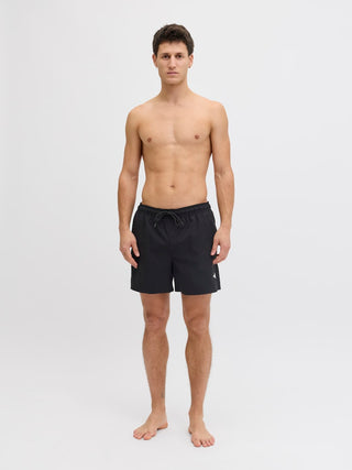Ανδρικό μαγιό JPSTMAUI TROPIC SOLID SWIM SHORTS REG SN JACK&JONES 12291385 BLACK SS26