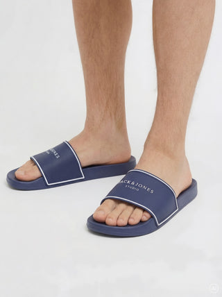 Ανδρικές παντόφλες JFWARTILLERY MOULDED SLIDER SN JACK&JONES 12292042 NAVY PEONY SS26
