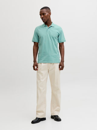 Ανδρική μπλούζα polo κοντομάνικη JJKANE POLO SS JACK&JONES 12270150 MINERAL BLUE SS26