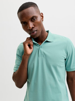 Ανδρική μπλούζα polo κοντομάνικη JJKANE POLO SS JACK&JONES 12270150 MINERAL BLUE SS26