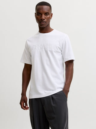 Ανδρικό t-shirt JPRBLAETHAN SS BRANDING TEE Jack & Jones 12292403 Bright White SS26
