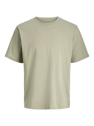 Ανδρικό t-shirt JORCATSKILLS MINIMAL TEE CREW NECK LN JACK&JONES 12290315 SEAGRASS SS26