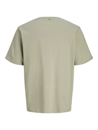 Ανδρικό t-shirt JORCATSKILLS MINIMAL TEE CREW NECK LN JACK&JONES 12290315 SEAGRASS SS26