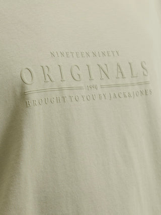 Ανδρικό t-shirt JORCATSKILLS MINIMAL TEE CREW NECK LN JACK&JONES 12290315 SEAGRASS SS26