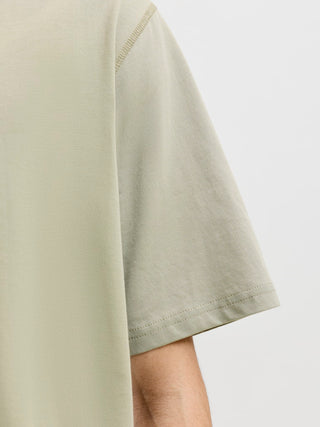 Ανδρικό t-shirt JORCATSKILLS MINIMAL TEE CREW NECK LN JACK&JONES 12290315 SEAGRASS SS26