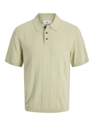 Ανδρική μπλούζα polo κοντομάνικη JPRBLAWILLIAM STRUCTURE KNIT POLO SS SN JACK&JONES 12291042 ALFALFA SS26