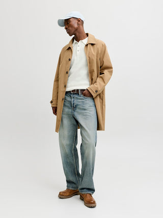 Ανδρική μπλούζα polo κοντομάνικη JPRBLURILEY KNIT POLO SS SN Jack & Jones 12292034 Cloud Dancer SS26