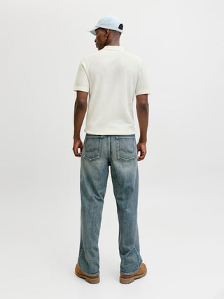 Ανδρική μπλούζα polo κοντομάνικη JPRBLURILEY KNIT POLO SS SN Jack & Jones 12292034 Cloud Dancer SS26