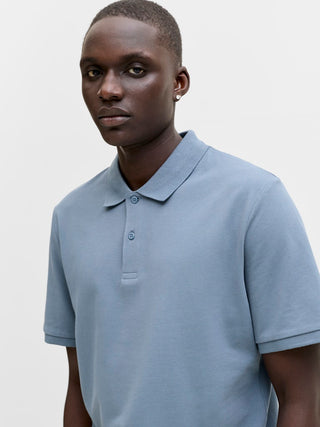 Ανδρική μπλούζα polo κοντομάνικη JJKANE POLO SS JACK&JONES 12270150 BLUE MIRAGE SS26