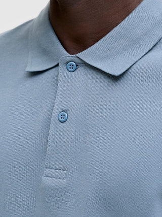 Ανδρική μπλούζα polo κοντομάνικη JJKANE POLO SS JACK&JONES 12270150 BLUE MIRAGE SS26