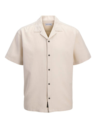 Ανδρικό πουκάμισο κοντομάνικο JJGLOBAL WAFFLE RESORT SHIRT SS JACK&JONES 12295551 MOONBEAM SS26