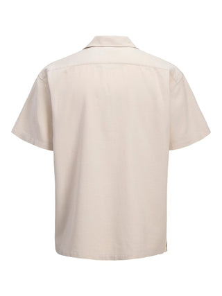 Ανδρικό πουκάμισο κοντομάνικο JJGLOBAL WAFFLE RESORT SHIRT SS JACK&JONES 12295551 MOONBEAM SS26