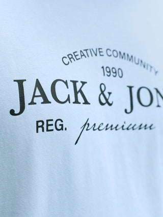 Ανδρικό t-shirt JPRBLAKEVIN SS TEE FST Jack & Jones 12298017 CHAMBRAY BLUE SS26